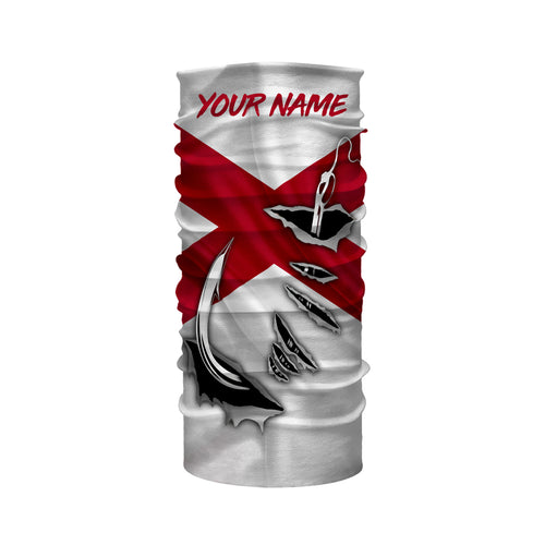 Custom Alabama Flag 3D Fish hook UV Protection quick-dry Fishing Bandana IPHW484