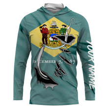 Load image into Gallery viewer, Delaware Flag 3D Fish Hook UV Protection Custom Long Sleeve performance Fishing Shirts IPHW487