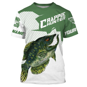 Angry Crappie Custom Long sleeve performance Fishing Shirts, Crappie hunter Fishing jerseys IPHW3328