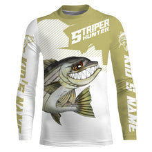Load image into Gallery viewer, Angry Striped Bass Custom Long sleeve performance Fishing Shirts, Striper hunter Fishing jerseys IPHW3330