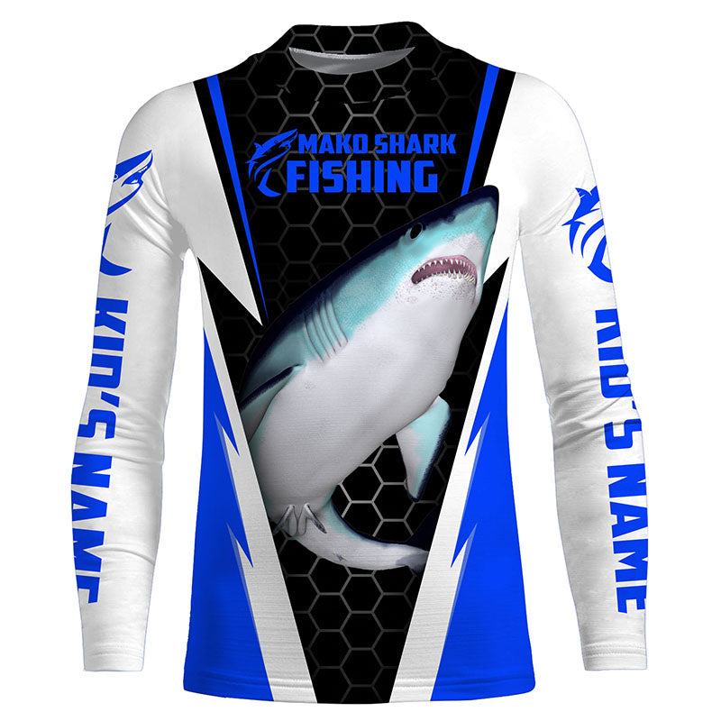 Mako Shark Fishing Custom Long sleeve Fishing Shirts, Shark