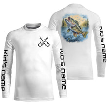 Load image into Gallery viewer, Custom Largemouth Bass Long Sleeve Tournament Fishing Shirts, Bass Uv Protection Fishing Jerseys IPHW4714