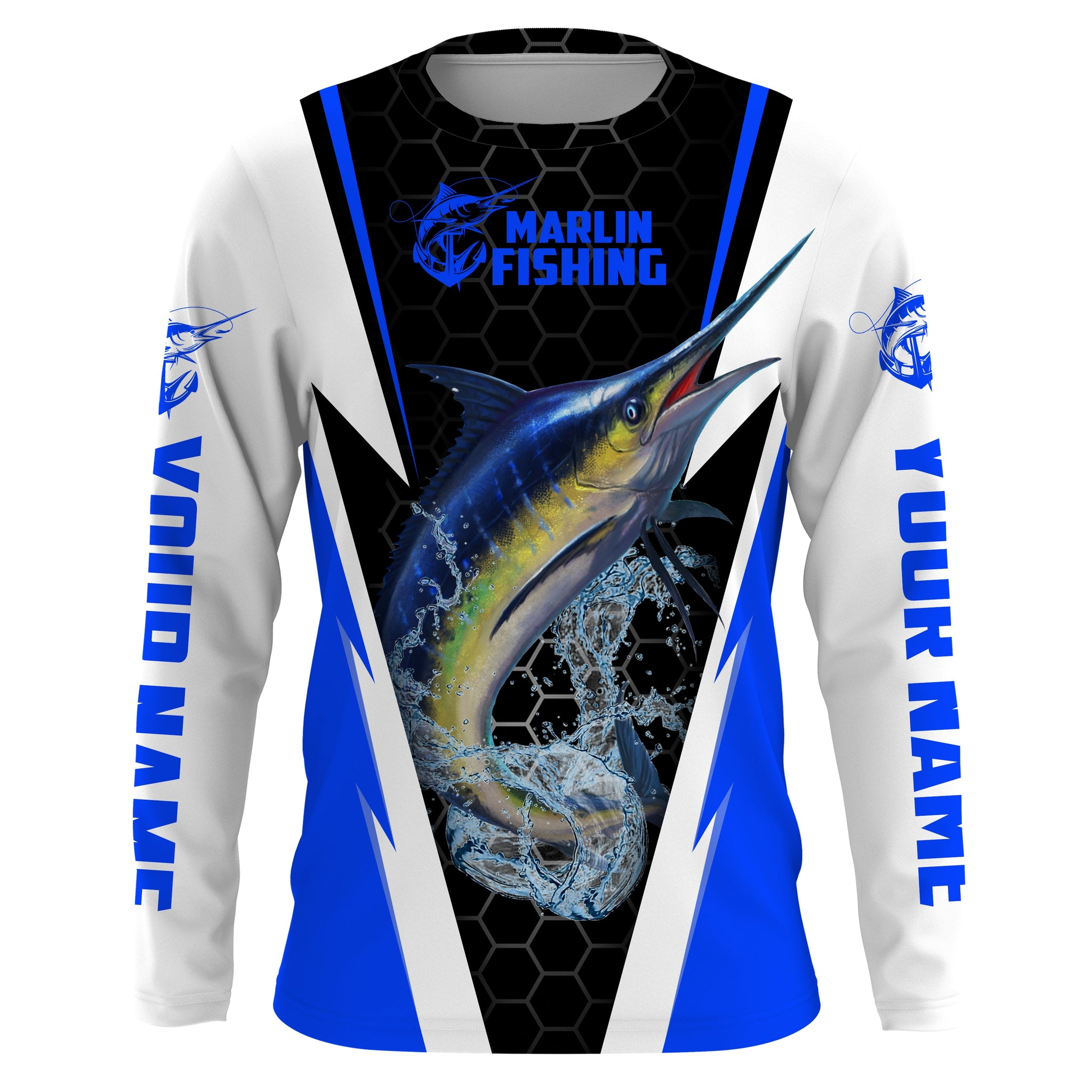 Personalized Marlin Fishing jerseys, Marlin Fishing Long Sleeve
