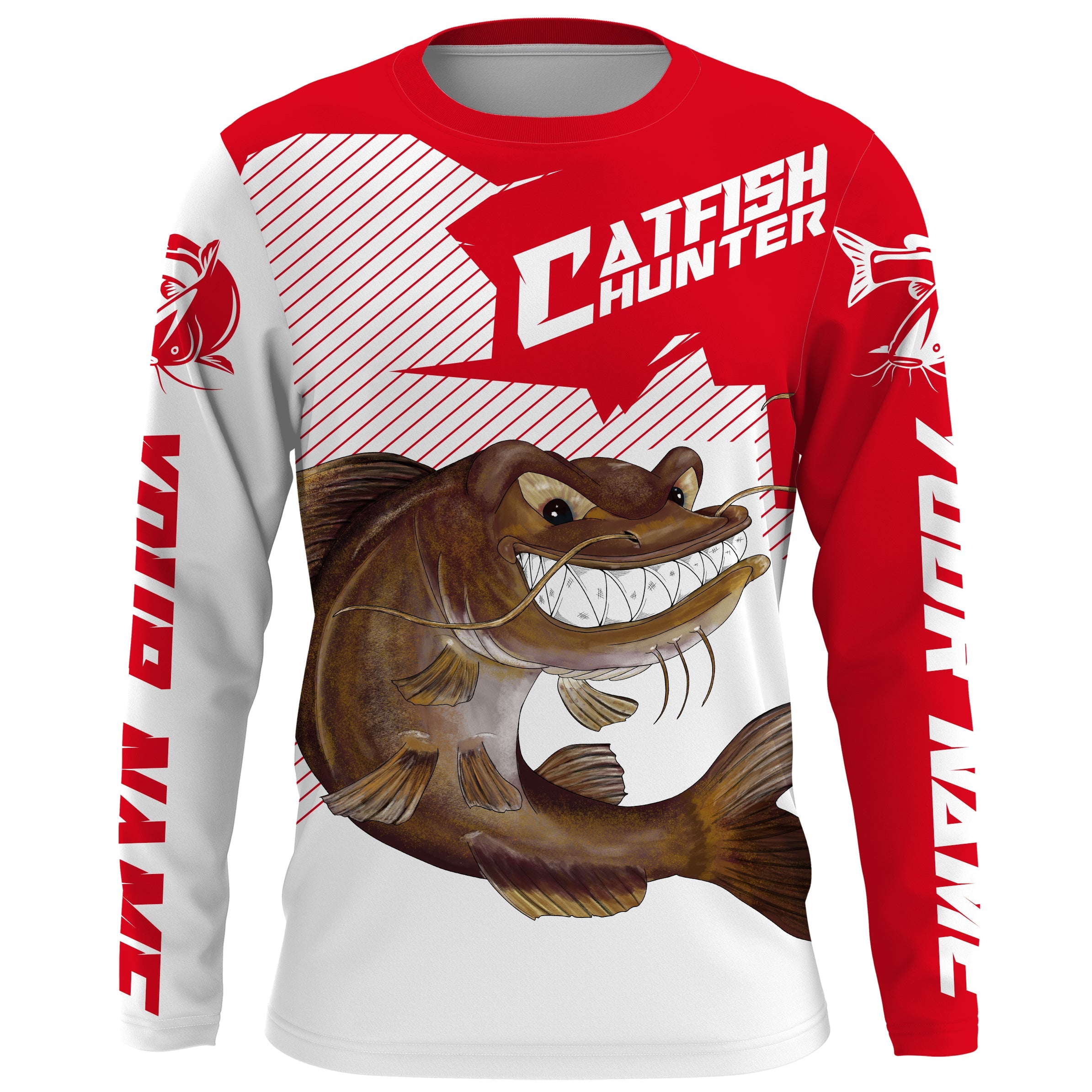 Angry Catfish Custom Long sleeve performance Fishing Shirts, Catfish h –  ChipteeAmz