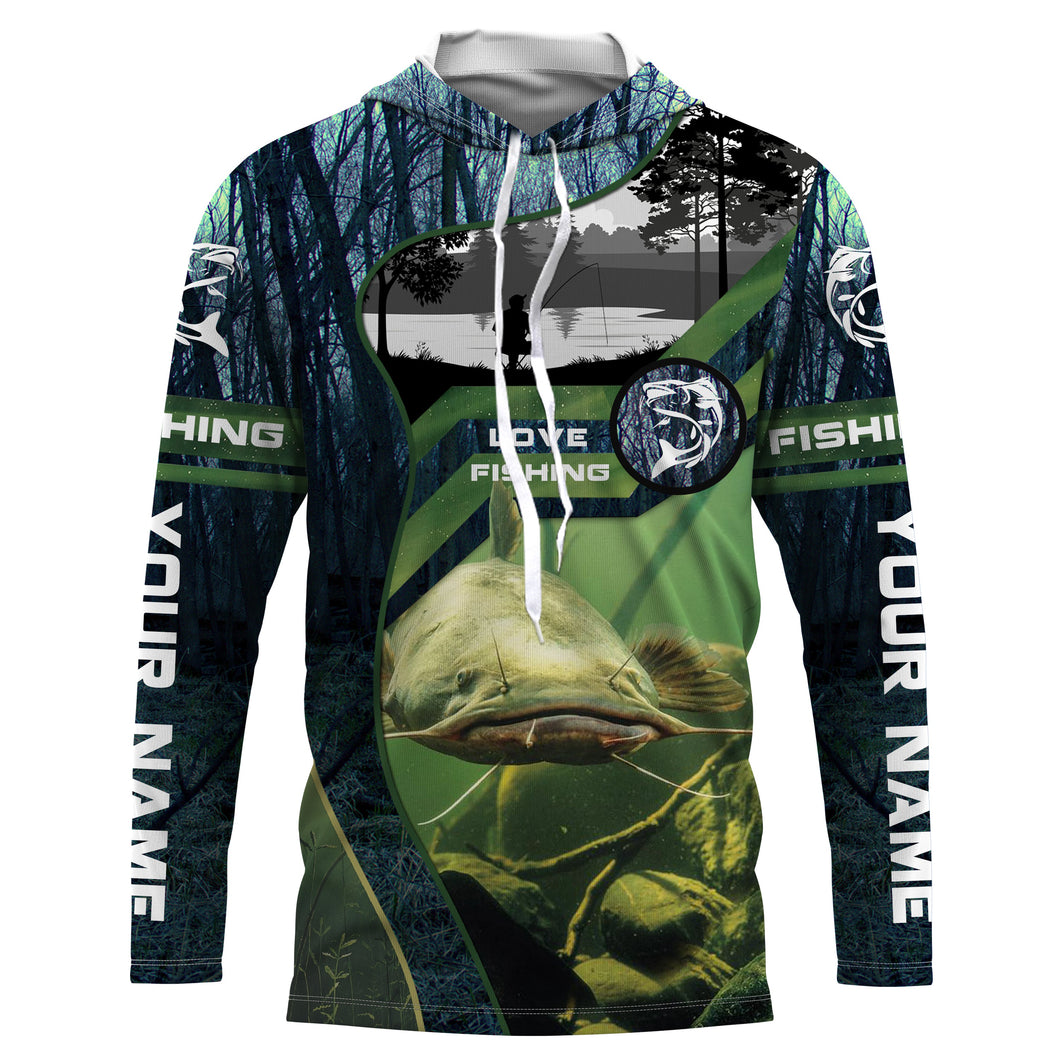 Catfish Custom Long Sleeve performance Fishing Shirts, Catfish Fishing jerseys - IPHW2388