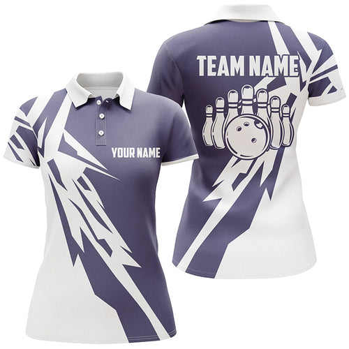 Personalized Blue Bowlling Team Jerseys Mens Bowling Shirts Bowlers Gifts IPHW5522