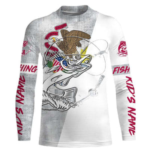 Illinois Walleye Fishing tattoo Custom Long sleeve Fishing Shirts, IL Walleye Fishing gifts IPHW3543