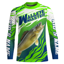 Load image into Gallery viewer, Walleye Fishing Custom Uv Protection Long Sleeve Fishing Shirts, Walleye Master Tournament Shirt IPHW3933