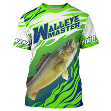 Load image into Gallery viewer, Walleye Fishing Custom Uv Protection Long Sleeve Fishing Shirts, Walleye Master Tournament Shirt IPHW3933