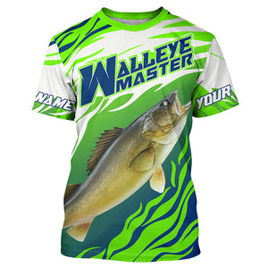 Walleye Fishing Custom Uv Protection Long Sleeve Fishing Shirts, Walleye Master Tournament Shirt IPHW3933