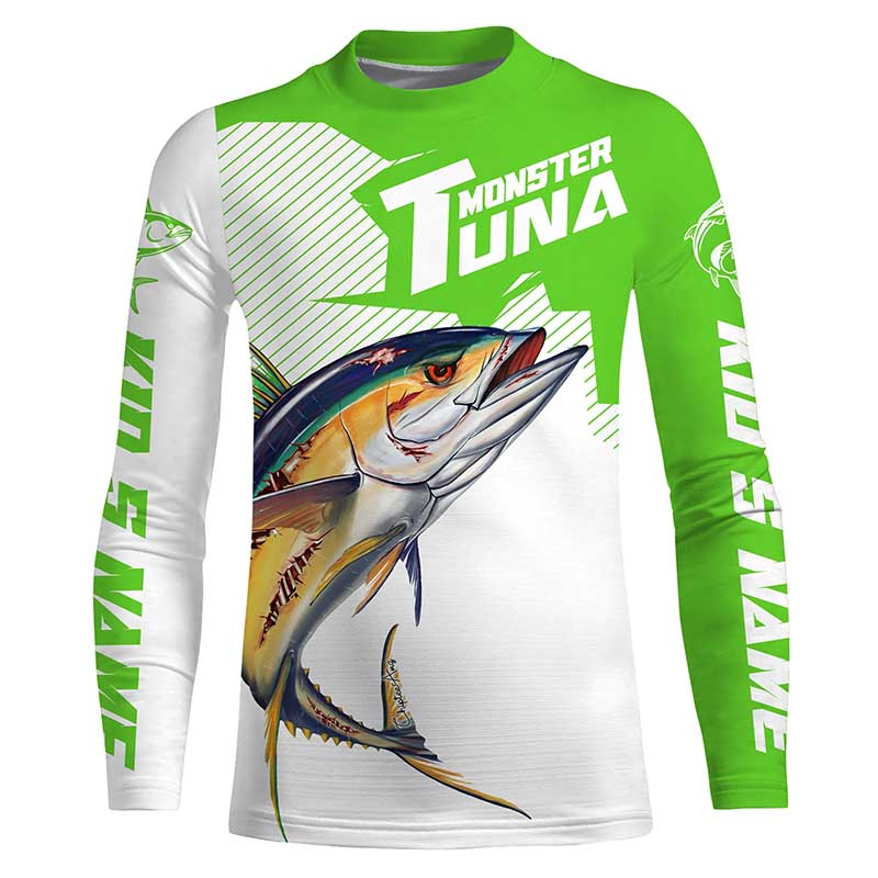 Monster Tuna Fishing jerseys, Yellowfin Tuna fish skull Custom Long sl –  ChipteeAmz
