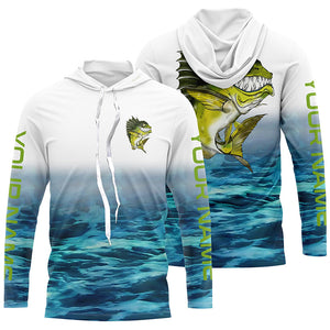 Custom Angry Bass Tournament Long Sleeve Fishing Shirts, Bass Performance Fishing Jerseys IPHW4793