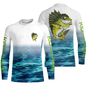 Custom Angry Bass Tournament Long Sleeve Fishing Shirts, Bass Performance Fishing Jerseys IPHW4793