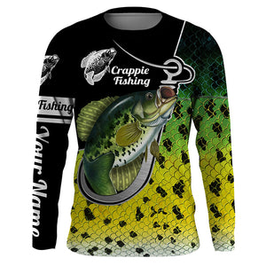 Crappie Scales Fish Hook Custom Long Sleeve Fishing Shirts