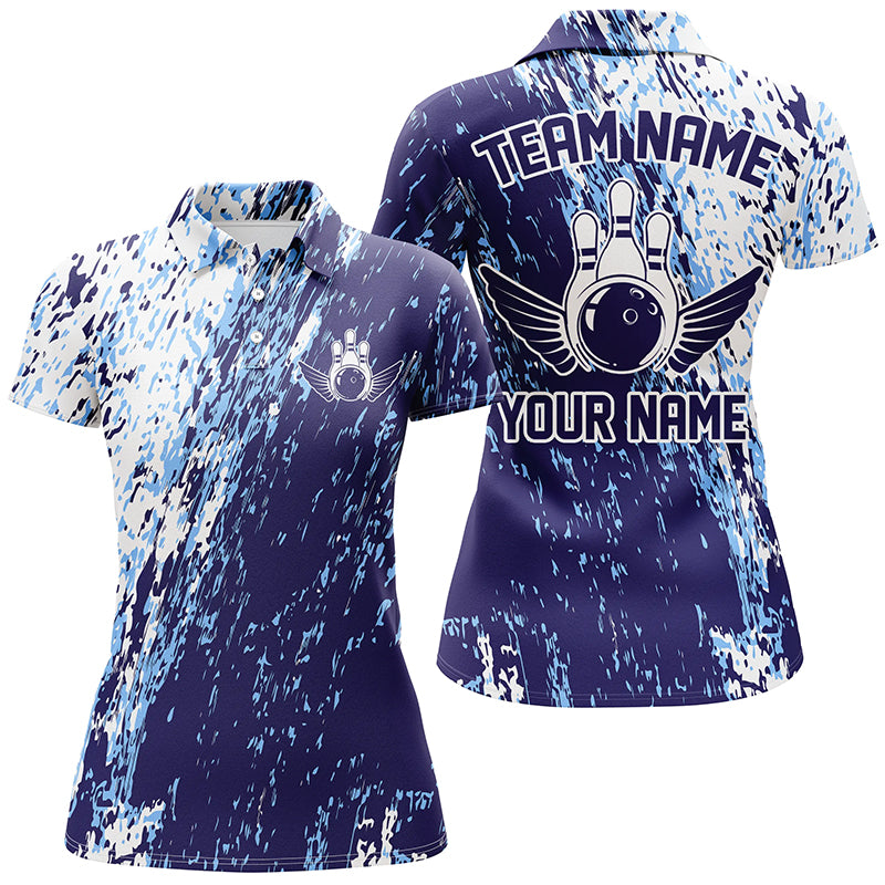 Personalized Bowling Shirts For Women, Team Bowling Jerseys Bowling Pin IPHW4499