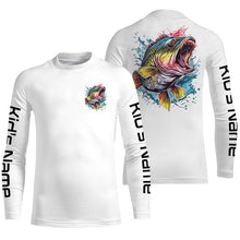 Load image into Gallery viewer, Personalized Bass Tournament Fishing Shirts, Bass Long Sleeve Fishing Jerseys IPHW4771