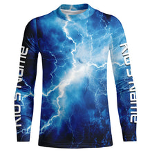 Load image into Gallery viewer, Personalized Uv Protection Long Sleeve Tournament Fishing Shirts, Thunder Fishing Jerseys IPHW4774