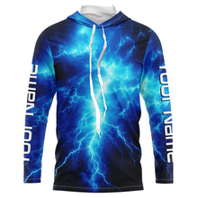 Load image into Gallery viewer, Personalized Uv Protection Long Sleeve Tournament Fishing Shirts, Thunder Fishing Jerseys IPHW4775