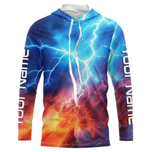 Load image into Gallery viewer, Personalized Uv Protection Long Sleeve Tournament Fishing Shirts, Thunder Fishing Jerseys IPHW4776