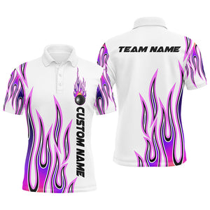 Personalized Flame Bowling Shirts For Men And Women, Bowling Ball Custom Bowling Team Shirt IPHW4501