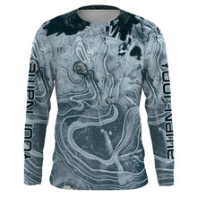 Load image into Gallery viewer, Personalized sea waves camo Long sleeve UV Protection Fishing Shirts, Custom Men Fishing apparel - IPHW2312