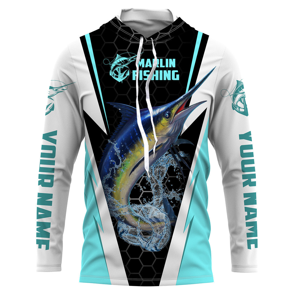 Personalized Marlin Fishing jerseys, Marlin Fishing Long Sleeve