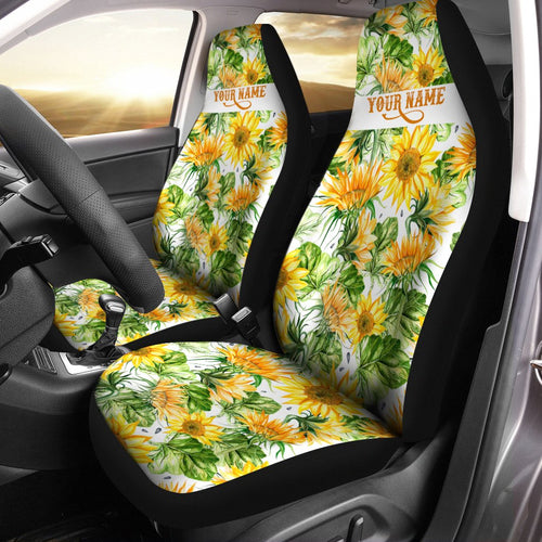 Personalized Sunflower Car Seat covers, Custom Car Accessories Car Seat Protector - IPHW1006