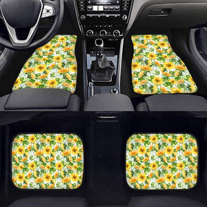 Sunflower Car Floor Mats, Custom floral Car Accessories - IPHW1006