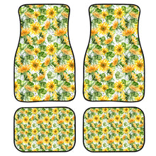 Load image into Gallery viewer, Sunflower Car Floor Mats, Custom floral Car Accessories - IPHW1006