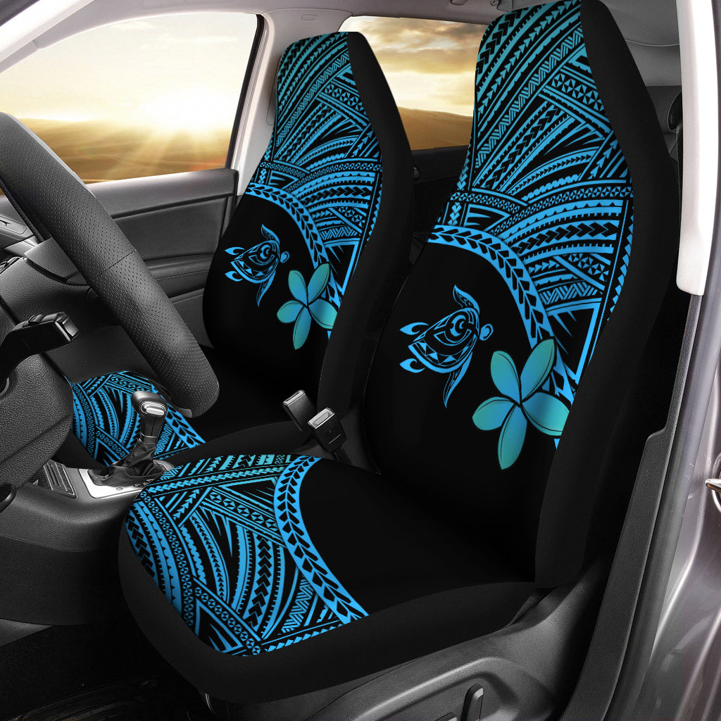 Sea Turtle Hawaiian Pattern 3D Printed Seat Covers, perfect car accessories Set of 2 - IPHW278