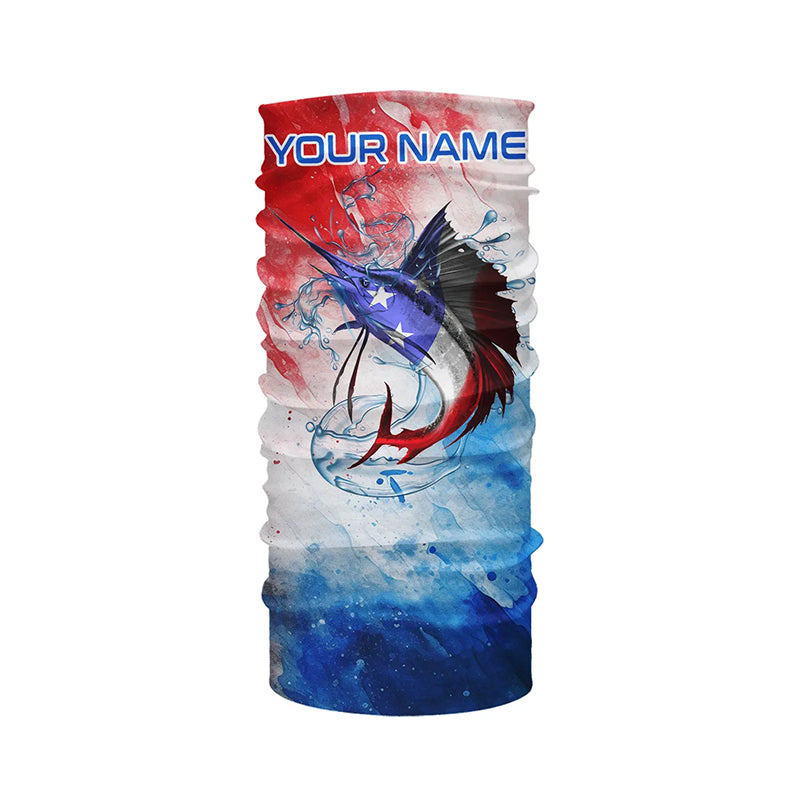 American Flag Sailfish Custom Long Sleeve Fishing Shirts