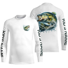 Load image into Gallery viewer, Largemouth Bass Fishing Custom Performance Long Sleeve Fishing Shirts, Bass Tournament Fishing Shirt IPHW5589