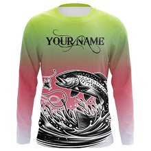 Load image into Gallery viewer, Rainbow Trout Custom Long Sleeve Tournament Fishing Shirt,  Trout Uv Protection Fishing Jerseys IPHW5591