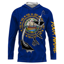 Load image into Gallery viewer, NewHampshire Flag 3D Fish Hook UV Protection Custom Long Sleeve performance Fishing Shirts IPHW498