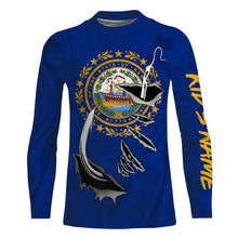 Load image into Gallery viewer, NewHampshire Flag 3D Fish Hook UV Protection Custom Long Sleeve performance Fishing Shirts IPHW498