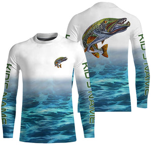 Angry Pike Fishing Custom Long Sleeve Fishing Shirts, Pike Tournament Fishing Jerseys IPHW6134