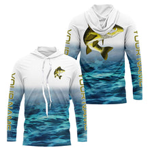 Load image into Gallery viewer, Angry Walleye Fishing Custom Long Sleeve Fishing Shirts, Walleye Tournament Fishing Jerseys IPHW6135