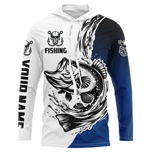 Load image into Gallery viewer, Largemouth Bass Long Sleeve Tournament Fishing Shirts, Custom Bass Fishing Jerseys | Blue IPHW5599