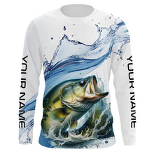 Load image into Gallery viewer, Largemouth Bass Fishing Custom Long Sleeve Tournament Fishing Shirts, Bass Fishing Jerseys IPHW5600