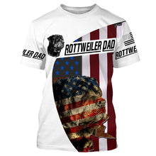 Load image into Gallery viewer, Rottweiler dog Dad US Flag Full printing shirts - Patriotic shirts for Dog lovers - IPH2211