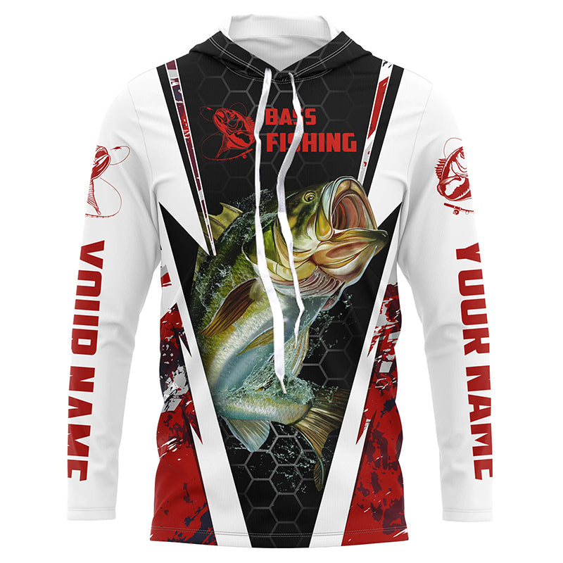 Bass Fishing Orange Camo Performance Fishing Shirt, Custom Fishing Jersey  UV Protection - Personalized Fishing Gifts FSD2798