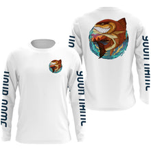 Load image into Gallery viewer, Custom Angry Redfish Fishing jerseys, Redfish Long sleeve performance Fishing Shirts IPHW3396