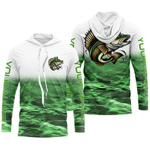 Load image into Gallery viewer, Custom St Patrick&#39;S Day Walleye Long Sleeve Fishing Shirts, St Patty&#39;S Day Walleye Fishing Jerseys IPHW5835