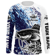 Load image into Gallery viewer, Personalized Catfish Long Sleeve Tournament Fishing Shirts, Catfish Fishing Jerseys Fishing Gifts IPHW5650