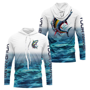 Personalized Tuna Saltwater Fishing Long Sleeve Fishing Shirts, Tuna Fishing Jerseys IPHW6001