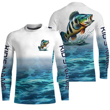Load image into Gallery viewer, Personalized Peacock Bass Long Sleeve Performance Fishing Shirts, Peacock Bass Fishing Jerseys IPHW6002