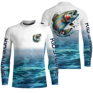 Rainbow Trout Fly Fishing Custom Long Sleeve Tournament Fishing Shirts, Trout Fishing Jerseys IPHW6003