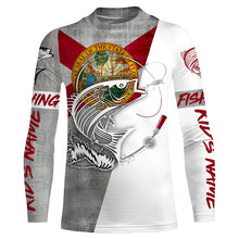 Load image into Gallery viewer, Florida Striped Bass Fishing tattoo Custom Fishing Shirts, FL Striped Bass Fishing jerseys IPHW3539