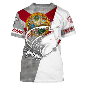 Florida Striped Bass Fishing tattoo Custom Fishing Shirts, FL Striped Bass Fishing jerseys IPHW3539