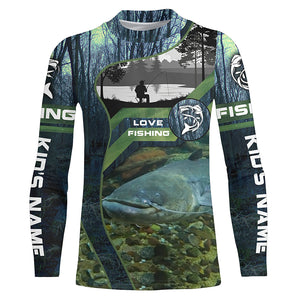 Catfish Fishing Custom Long Sleeve Uv Protection Fishing Shirts, Catfish Tournament Fishing Shirt IPHW3937